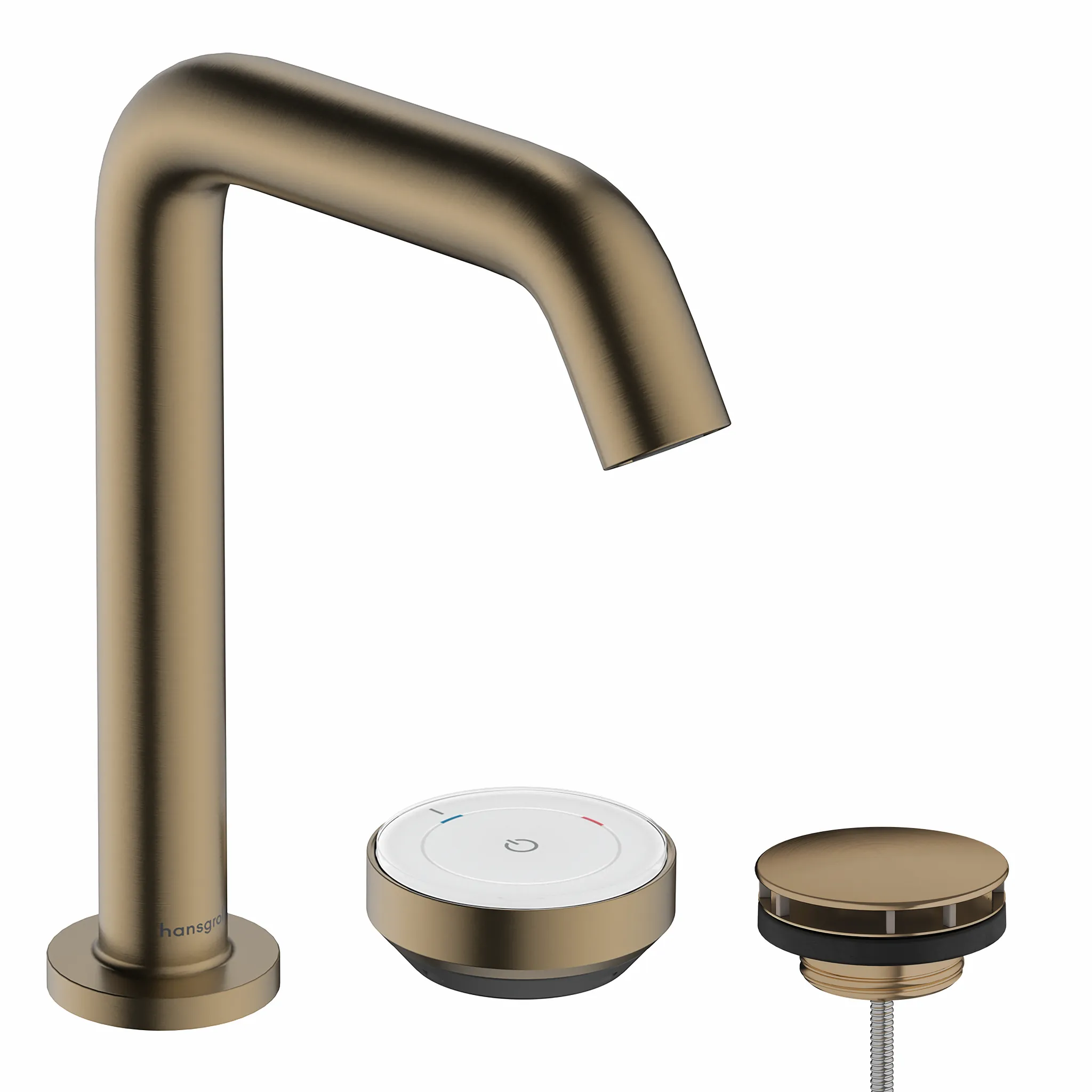 Hansgrohe Tecturis S 2-Loch Waschtischmischer 150 CoolStart EcoSmart+ Brushed Bronze, Ausladung 139 mm, Auslaufhöhe 151 mm, Zylindergriff, Normalstrahl, max. Durchflussmenge 4 l/min, Select Kartusche mit Temperaturverstellung, unverschließbare Ablaufgarn Hansgrohe Tecturis S 2-Loch Waschtischmischer 150 CoolStart EcoSmart+ Brushed Bronze, Ausladung 139 mm, Auslaufhöhe 151 mm, Zylindergriff, Normalstrahl, max. Durchflussmenge 4 l/min, Select Kartusche mit Temperaturverstellung, unverschließbare Ablaufgarn