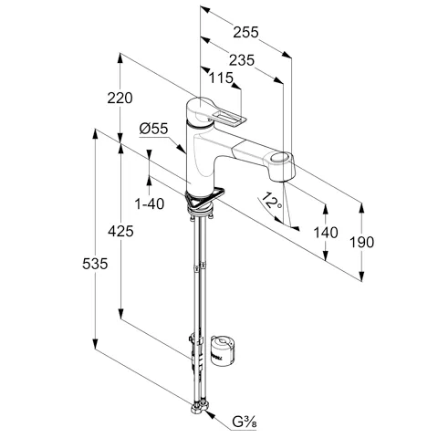 Kludi MIX Spültisch-EHM DN 15 herausz. Brause Bügelhebel chrom Kludi MIX Spültisch-EHM DN 15 herausz. Brause Bügelhebel chrom