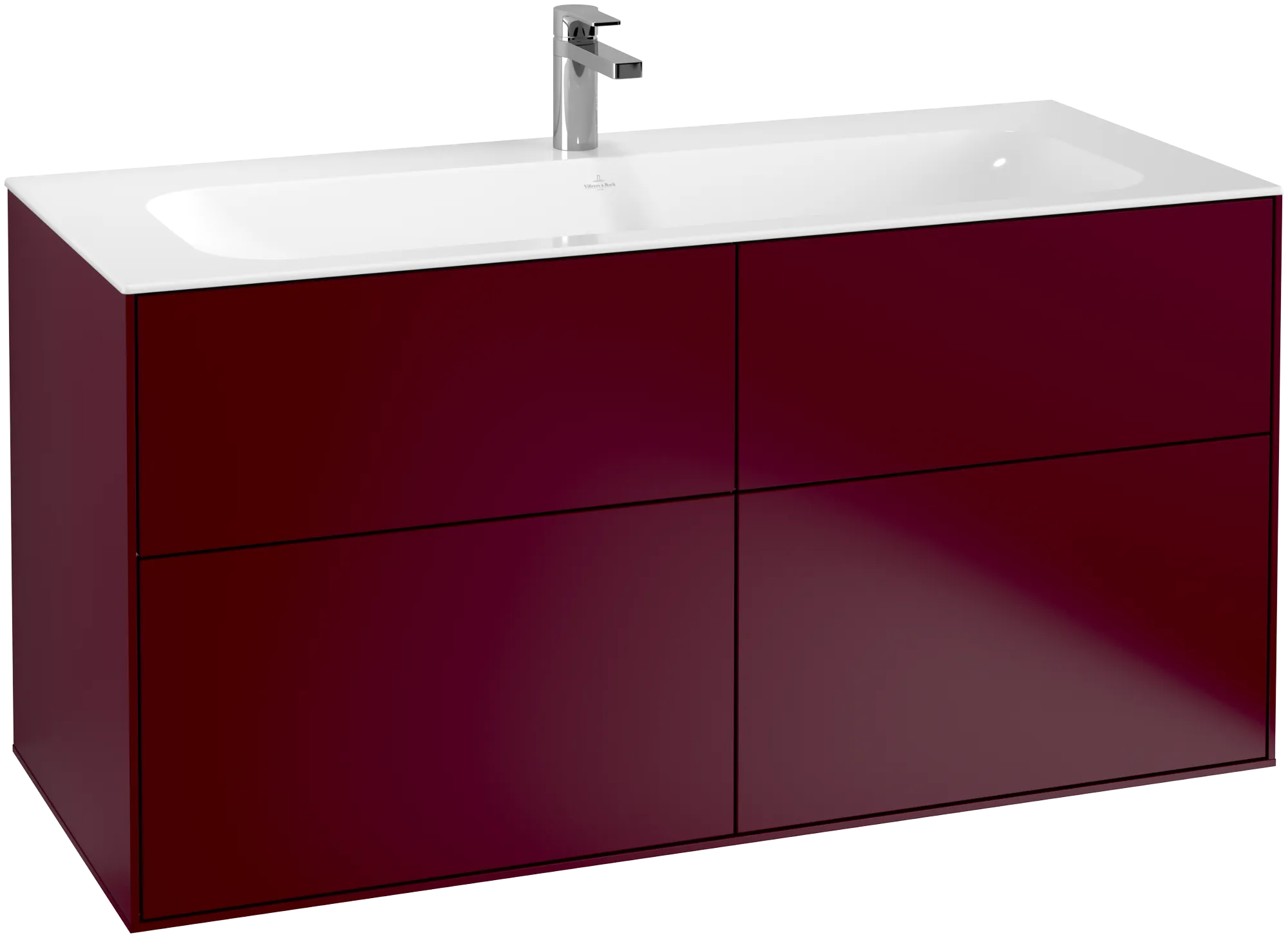 Villeroy & Boch Finion Waschbeckenunterschrank G05, 1196x591x498mm, Eckig, mit Wandbeleuchtung