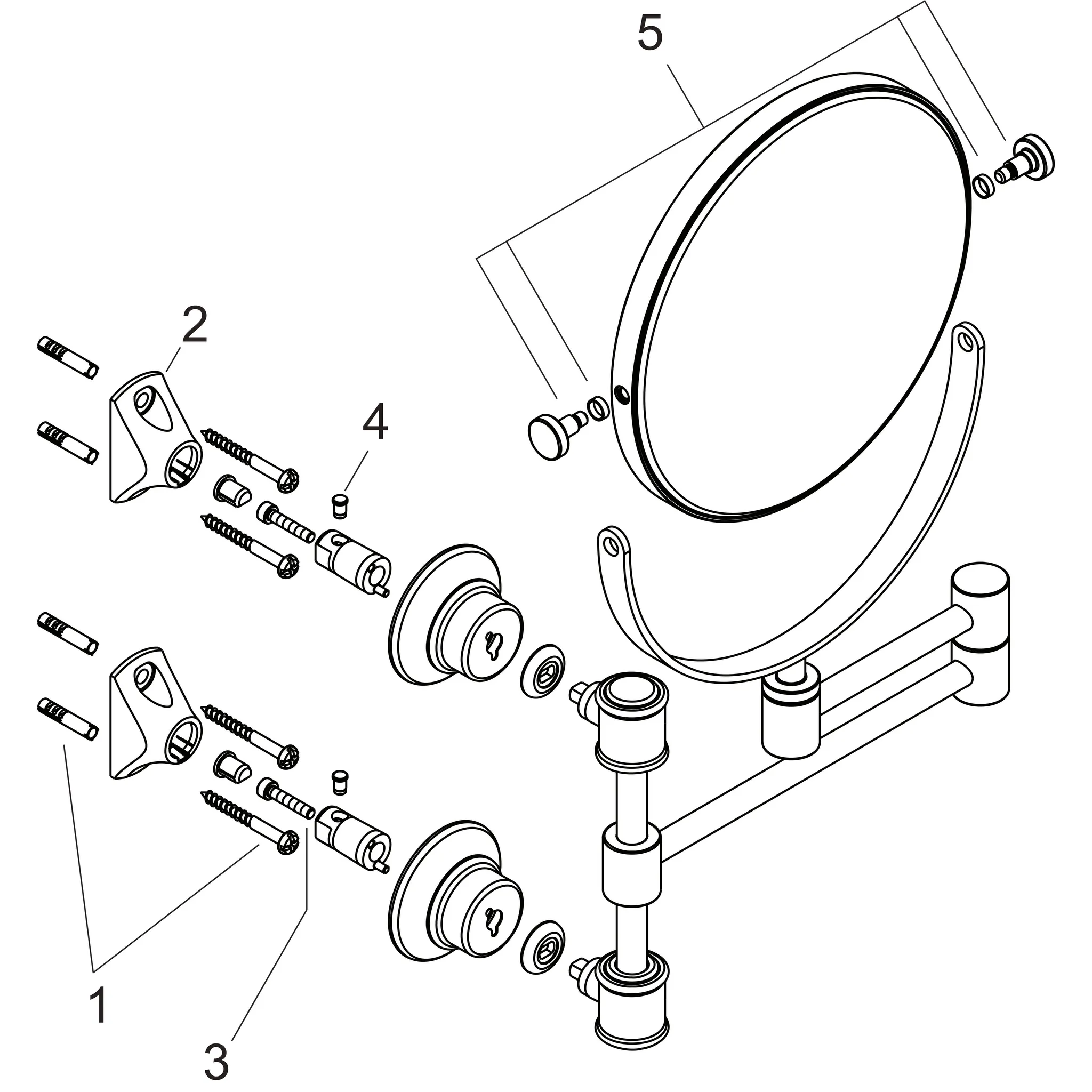 Rasierspiegel Axor Montreux ausziehbar Rasierspiegel Axor Montreux ausziehbar