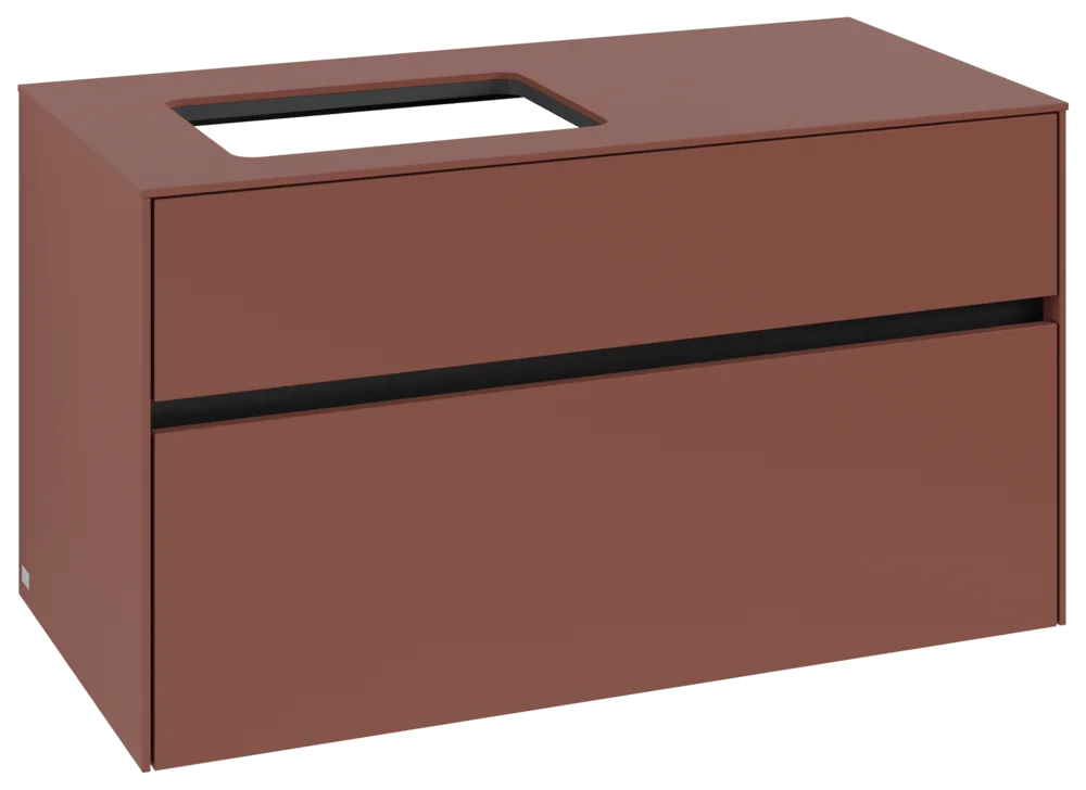 Villeroy & Boch Waschbeckenunterschrank Collaro C11000, eckig, Wine Red, 1000x548x500 mm, mit Absenkautomatik (SoftClosing), 2 Auszüge