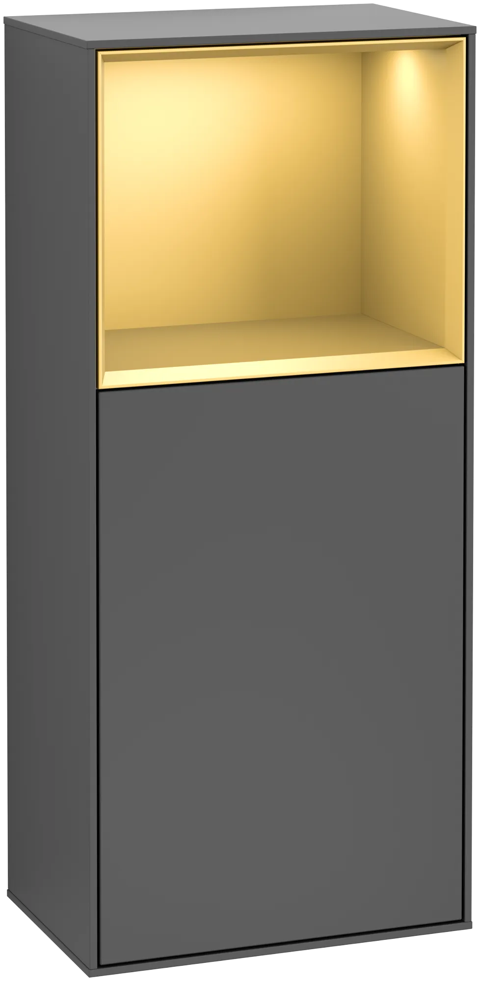 Villeroy & Boch Finion Seitenschrank F50 418x936x270mm anthrazit/gold Villeroy & Boch Finion Seitenschrank F50 418x936x270mm anthrazit/gold