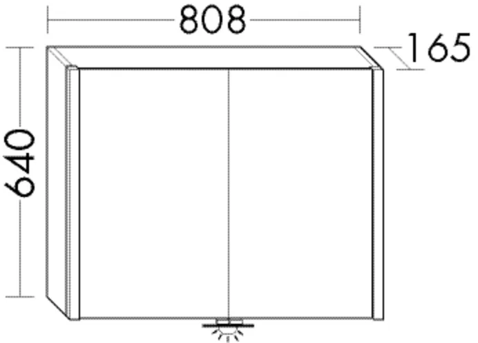 Spiegelschrank bel von burgbad - Anthrazitgrau, 808 mm breit, 640 mm hoch, 165 mm tief Spiegelschrank bel von burgbad - Anthrazitgrau, 808 mm breit, 640 mm hoch, 165 mm tief