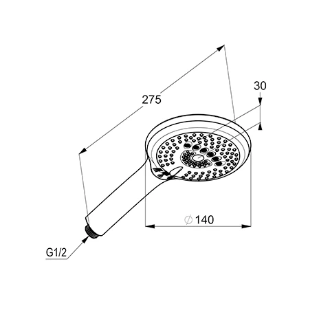 Handbrause „Freshline“ 12 l/min in chrom Handbrause „Freshline“ 12 l/min in chrom