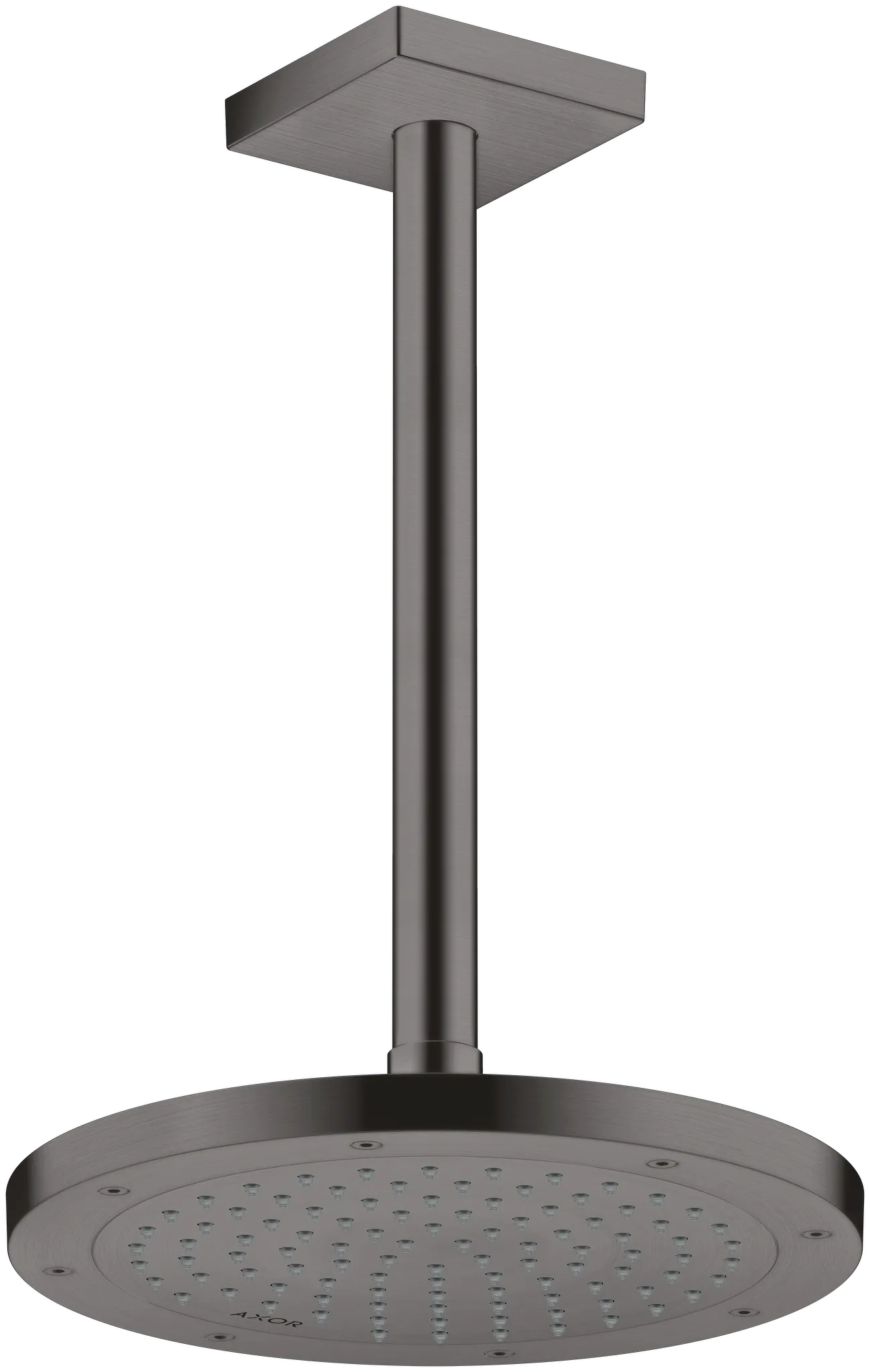 Hansgrohe AXOR ShowerSolutions Deckenanschluss 300 mm eckig Brushed Black Chrome Aufputzmontage Messing G 1/2 Hansgrohe AXOR ShowerSolutions Deckenanschluss 300 mm eckig Brushed Black Chrome Aufputzmontage Messing G 1/2