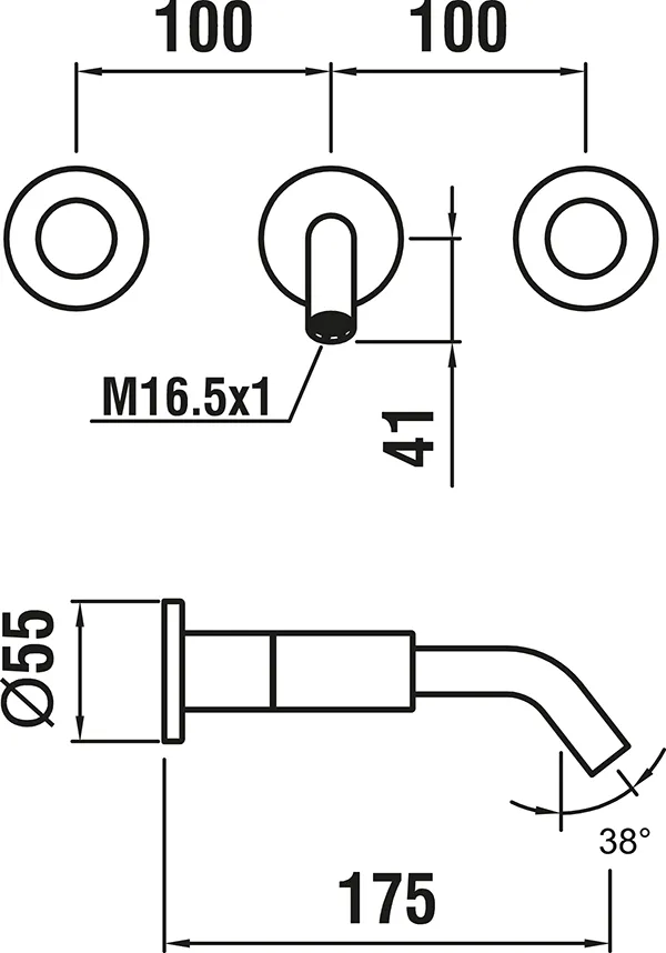 Laufen 3-Loch Waschtischmischer Unterputz Kartell Laufen Festauslauf Ausladung 175 mm chrom Laufen 3-Loch Waschtischmischer Unterputz Kartell Laufen Festauslauf Ausladung 175 mm chrom