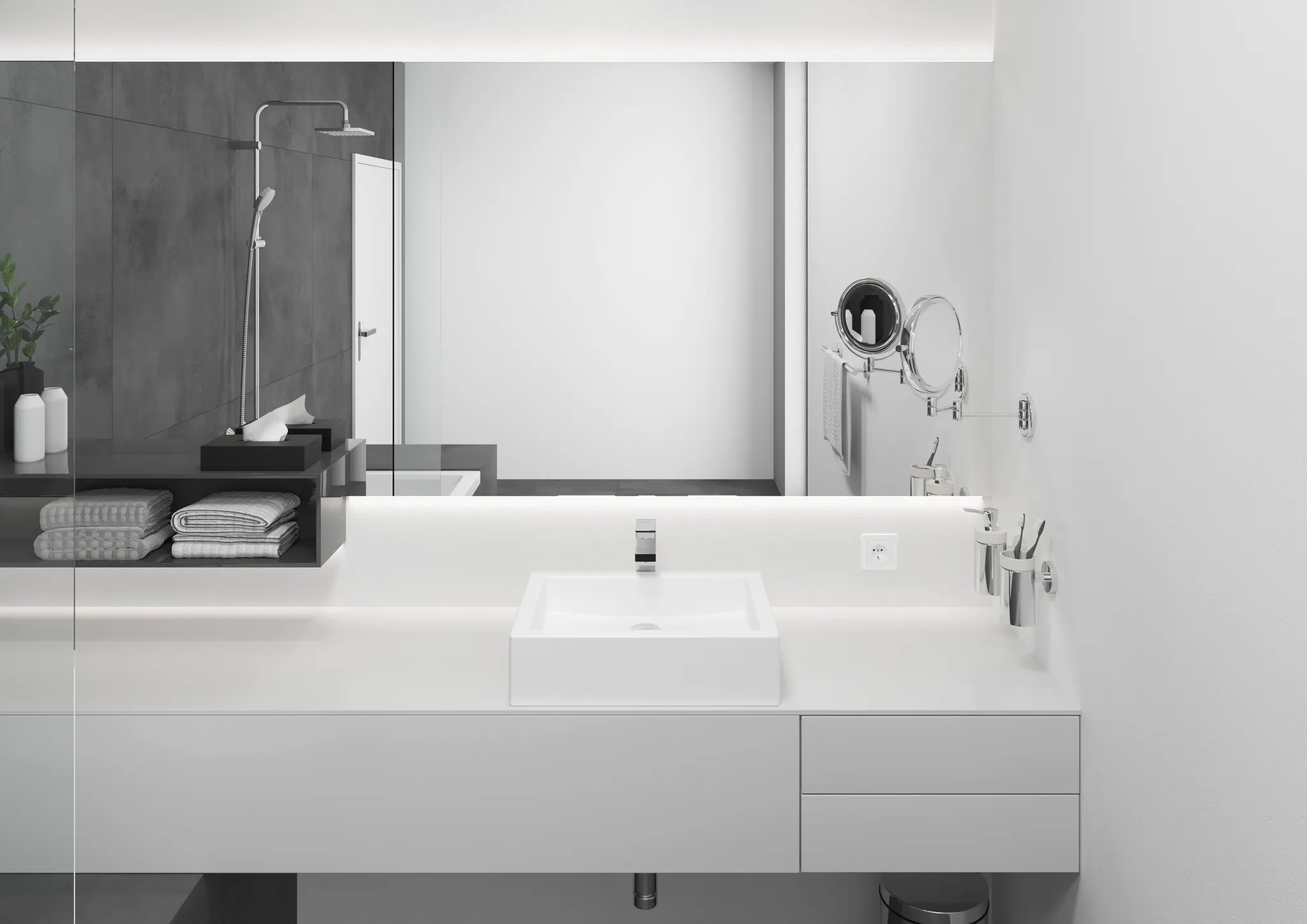 Hansgrohe Vernis Shape Einhebel-Waschtischmischer 190 mit isolierter Wasserführung und Zugstangen-Ablaufgarnitur, Chrom