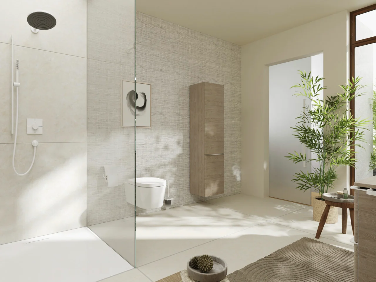 Hansgrohe ShowerSelect Comfort E Thermostat Unterputz, Mattweiß, 2 Verbraucher, einfache Installation, Sicherheitssperre bei 40°C