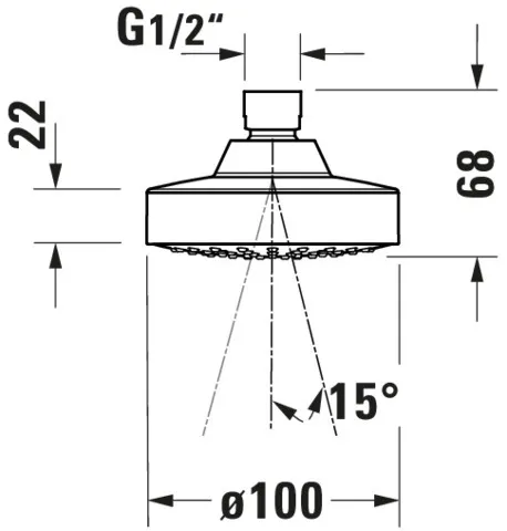 Kopfbrause D100 chrom