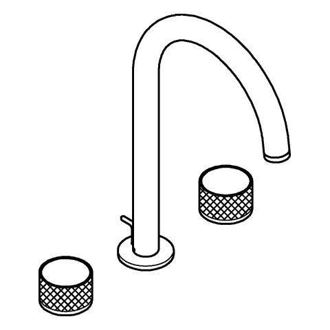 Grohe Atrio Private Collection 3-Loch Waschtischbatterie, ½ L-Size, chrom Grohe Atrio Private Collection 3-Loch Waschtischbatterie, ½ L-Size, chrom