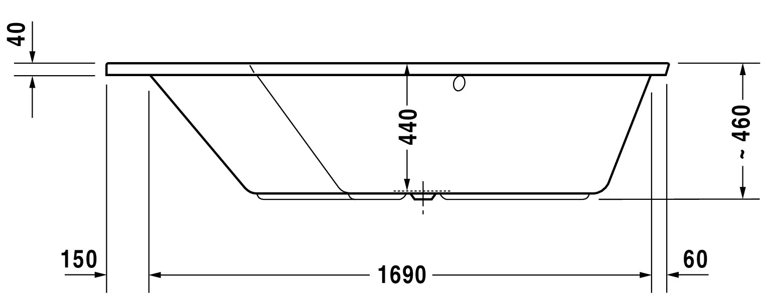 Duravit Badewanne „Paiova 5“ fünfeck 1900 × 1400 mm, links in Weiß Duravit Badewanne „Paiova 5“ fünfeck 1900 × 1400 mm, links in Weiß