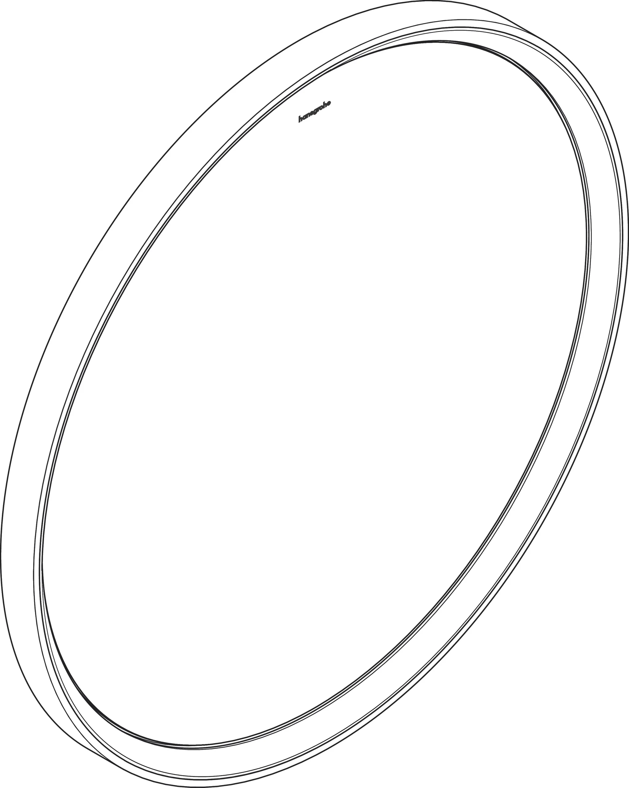Hansgrohe Xarita S Spiegel 700x700 mm mit LED-Beleuchtung IR-Sensor, Mattweiß
