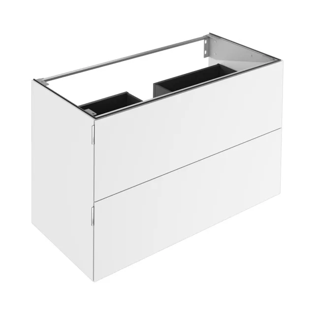 KEUCO Waschtischunterschrank mit Auszügen „Edition 11 Art“ Weiß (Lack, seidenmatt), Weiß (Lack, seidenmatt), ohne Beleuchtung 1200 × 700 × 490 mm