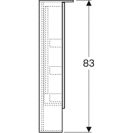 Geberit Spiegelschrank „Acanto“ 90 × 21,5 cm