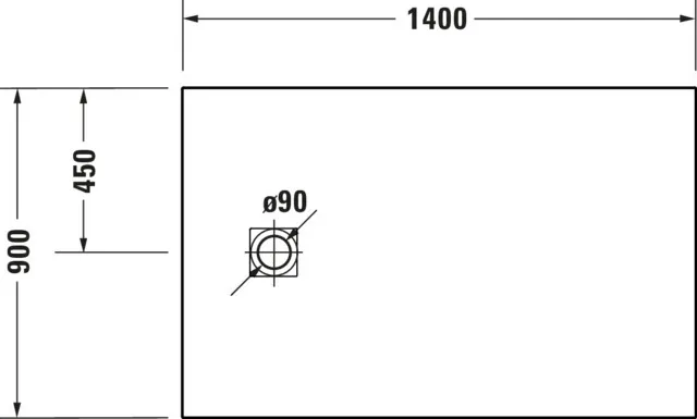 Duravit rechteck Duschwanne „Sustano“ 140 × 90 cm in Hellgrau Matt