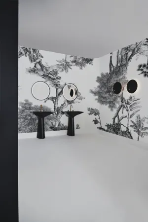 Waschbecken „Tipo-Z“ 74 × 47 × 90 cm, Hahnlochposition mittig in Schwarz Waschbecken „Tipo-Z“ 74 × 47 × 90 cm, Hahnlochposition mittig in Schwarz