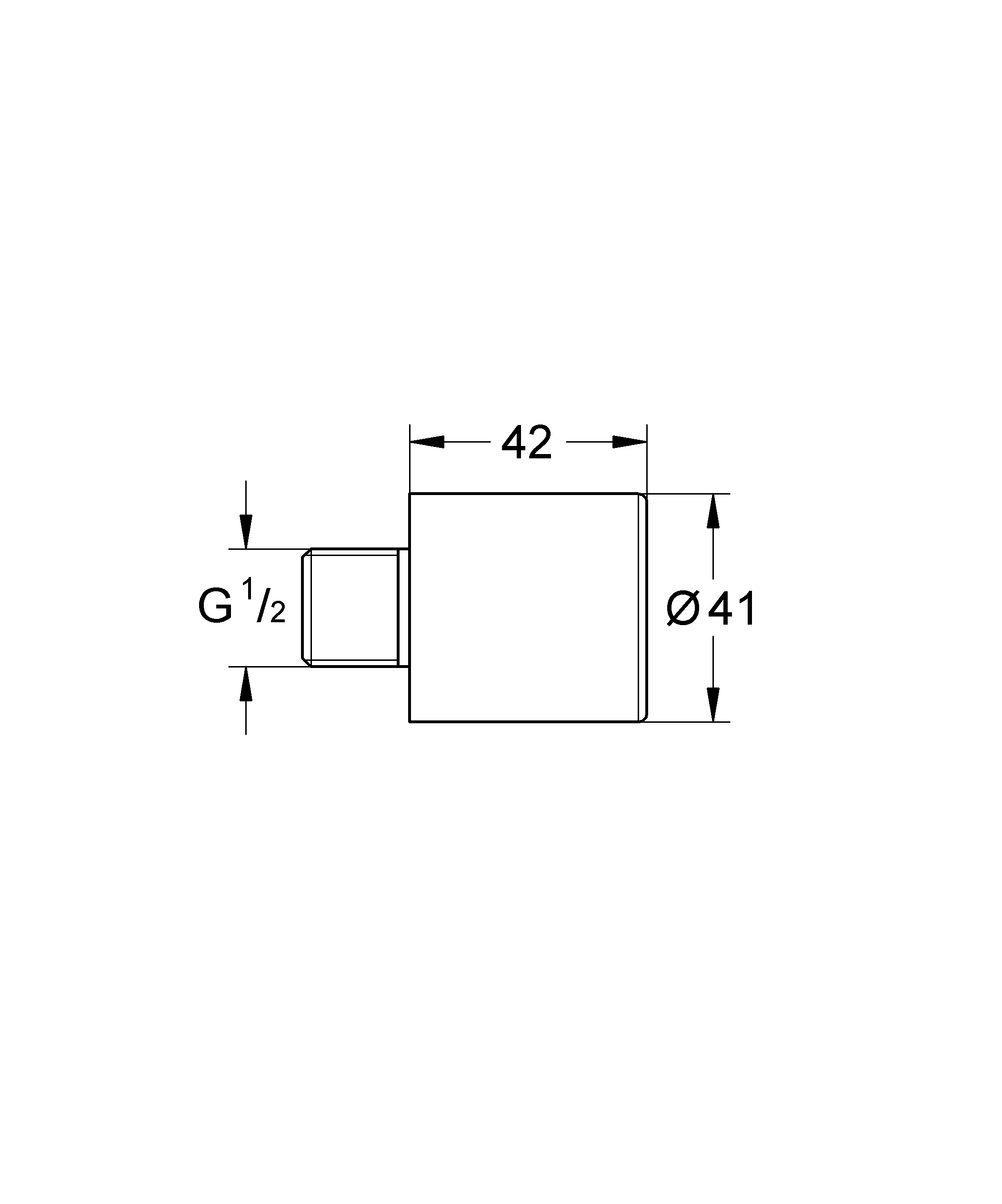 Verlängerung Euroeco CT 36316, 42 mm, für Selbstschluss-Wandventil 36266