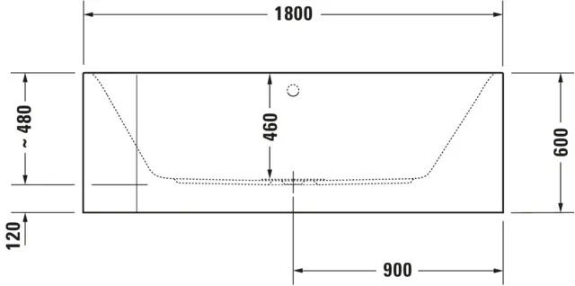 Duravit Badewanne „Happy D.2“ vorwand rechteck 180 × 80 cm, rechts