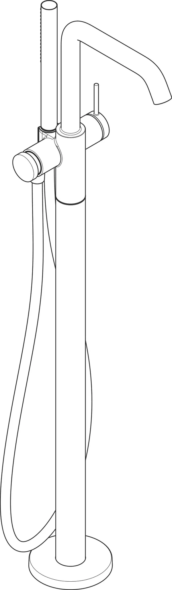 Tecturis S Einhebel-Wannenmischer bodenstehend Chrom Tecturis S Einhebel-Wannenmischer bodenstehend Chrom