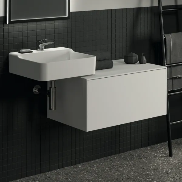 Ideal Standard Waschtischunterschrank „Conca“ 80,2 × 37 × 50,5 cm Weiß matt lackiert