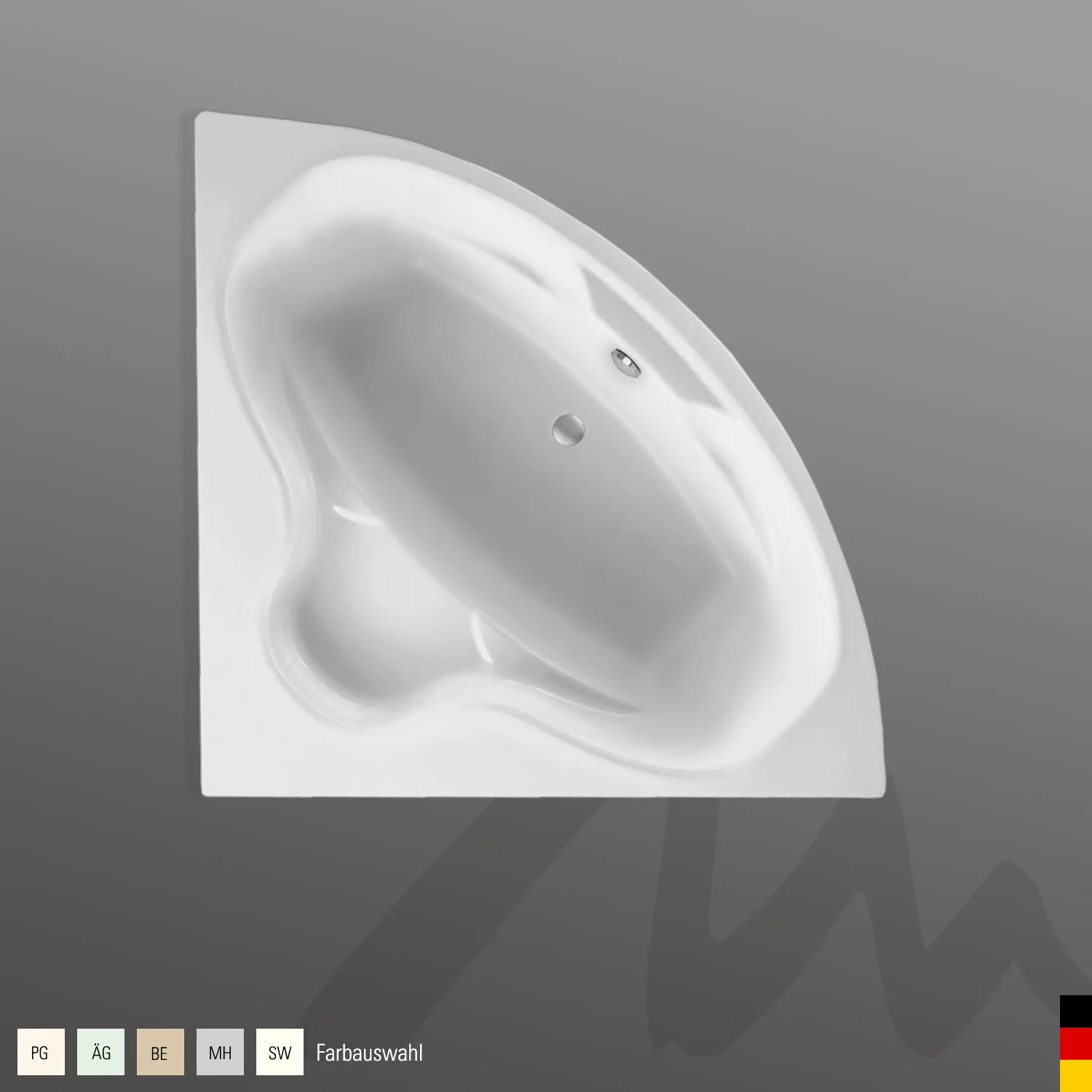 Mauersberger Acryl-Badewanne optica 150⁄150 1500x1500x460, Farbgruppe: 2 Mauersberger Acryl-Badewanne optica 150⁄150 1500x1500x460, Farbgruppe: 2