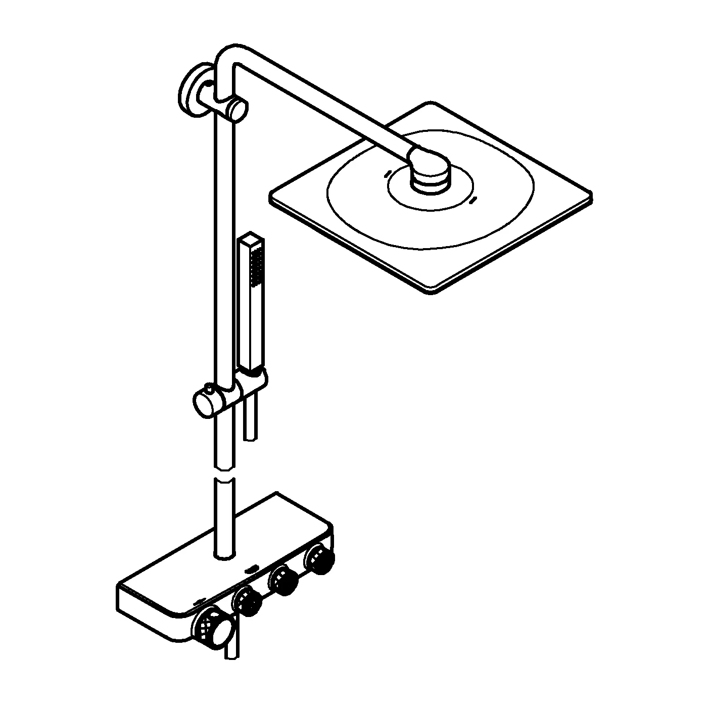 Grohe Euphoria SmartControl System 310 Cube Duo Duschsystem mit Thermostatbatterie