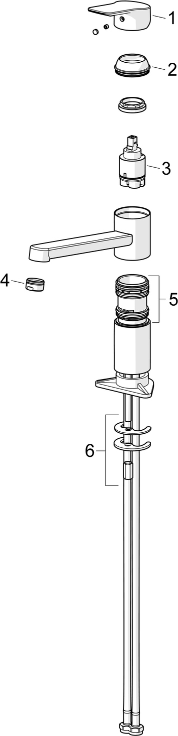 Hansa Einhand-Küchenarmatur „Basic“ Ausladung 223 mm in chrom Hansa Einhand-Küchenarmatur „Basic“ Ausladung 223 mm in chrom