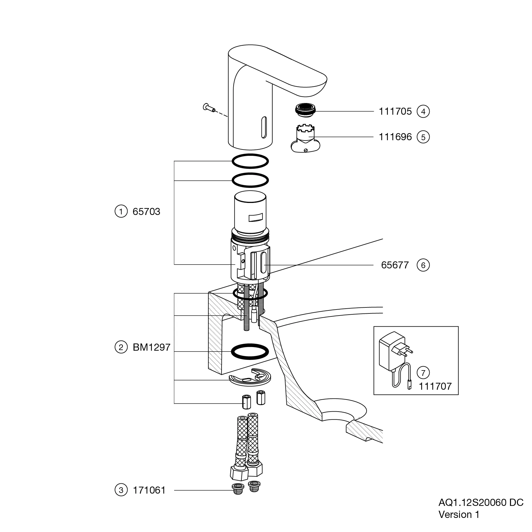 SENSORIC Elektr.Waschtischarmatur pulv.,rund,Netzb. schw tiefmatt SENSORIC Elektr.Waschtischarmatur pulv.,rund,Netzb. schw tiefmatt
