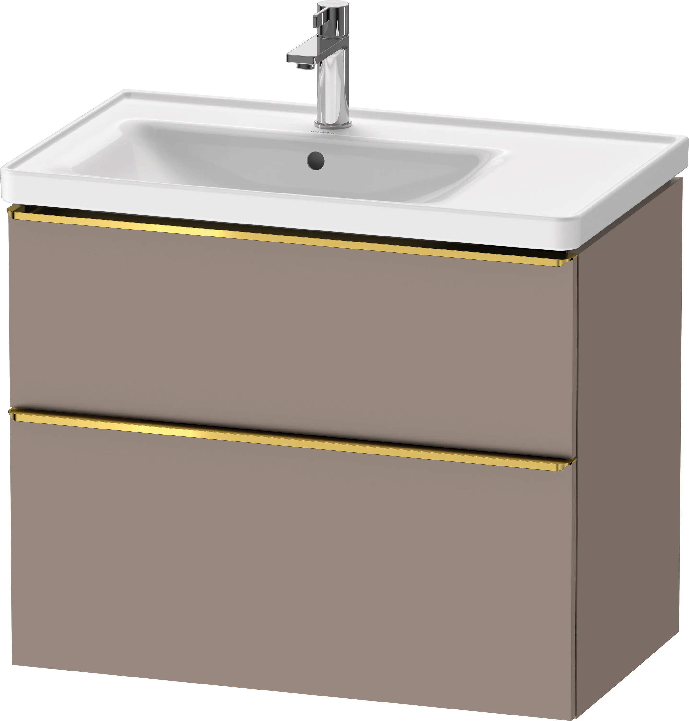Duravit Waschtischunterschrank wandhängend „D-Neo“ 78,4 × 62,5 × 45,2 cm Basalt Matt