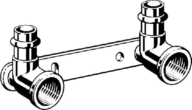 „Sanpress“ Wandscheibe auf Montageschiene 15 mm × 1/2″ × 100 mm „Sanpress“ Wandscheibe auf Montageschiene 15 mm × 1/2″ × 100 mm