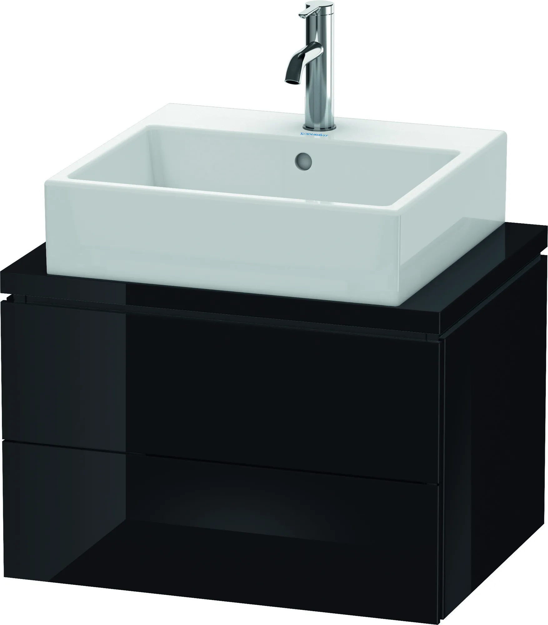 Duravit Waschtischunterschrank wandhängend „L-Cube“ 62 × 40 × 47,7 cm Schwarz Hochglanz Duravit Waschtischunterschrank wandhängend „L-Cube“ 62 × 40 × 47,7 cm Schwarz Hochglanz