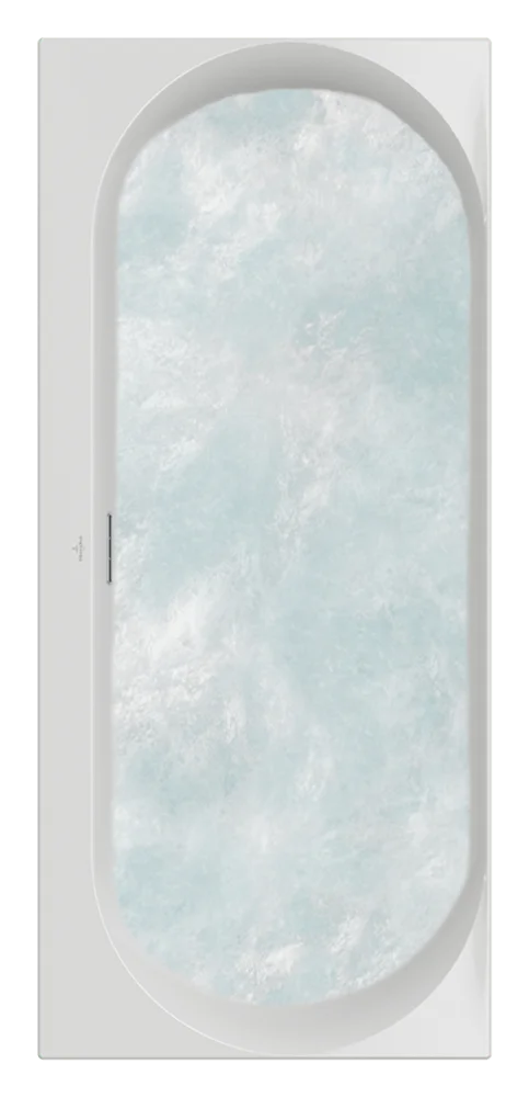Villeroy & Boch rechteckige Badewanne Loop & Friends UAC180LOF2A1V, 1800 x 800 x 625 mm, mit Whirlpoolsystem Airpool Comfort, Weiß Alpin