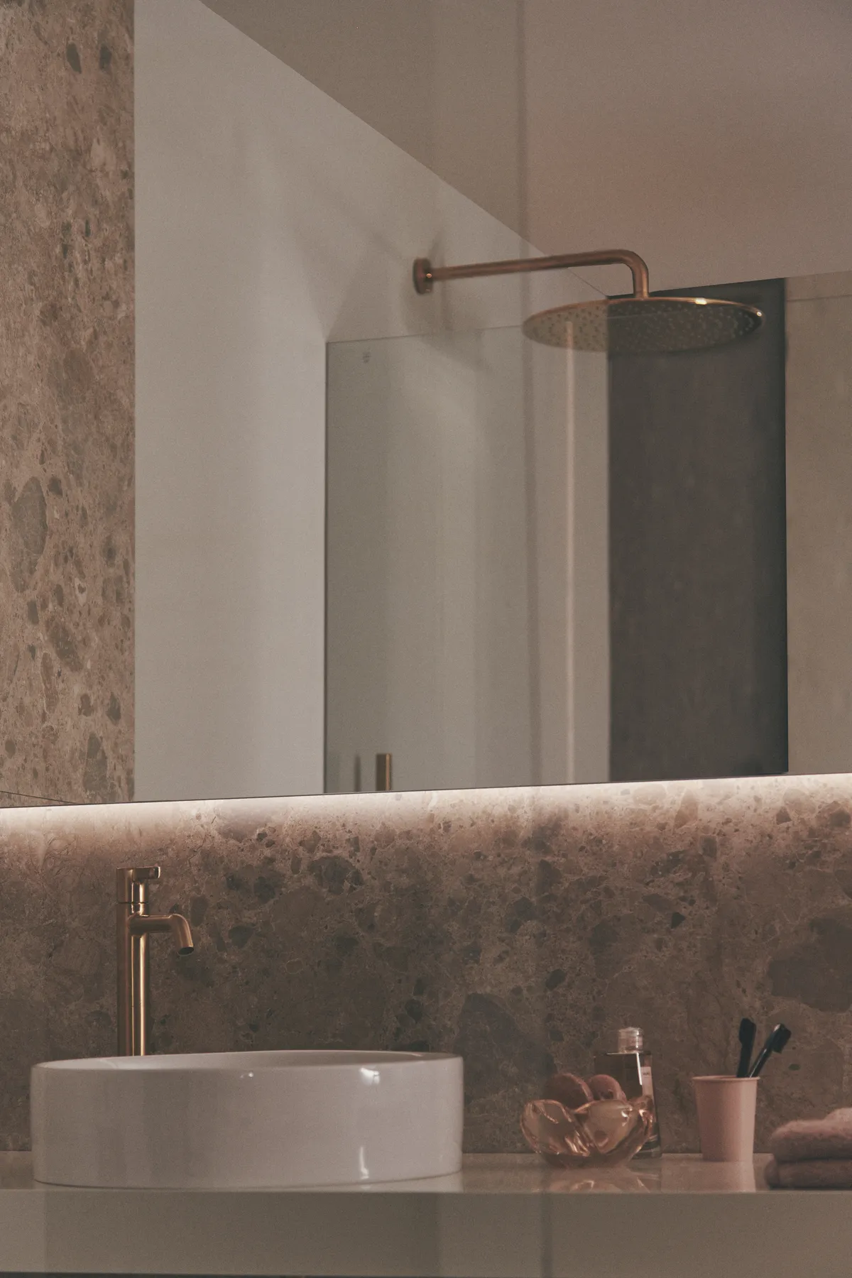 Regenbrause Idealrain, rund Durchmesser: 400mm, Brushed Gold Regenbrause Idealrain, rund Durchmesser: 400mm, Brushed Gold