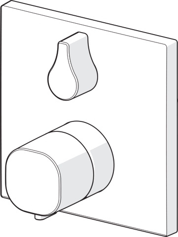 HansaLIVING Wannen- und Brausearmatur Hansacolour FM Set f. Wafü/Br. 8114 Rosette eckig Matt-Schwarz HansaLIVING Wannen- und Brausearmatur Hansacolour FM Set f. Wafü/Br. 8114 Rosette eckig Matt-Schwarz