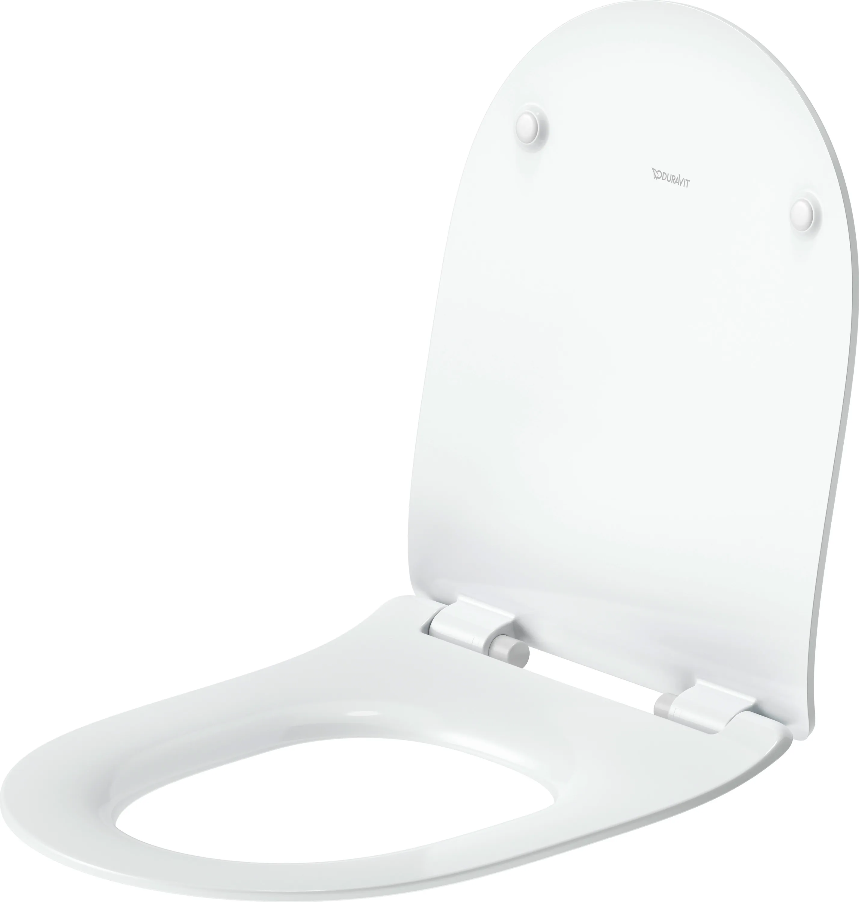 Duravit Univ.WC-Sitz D-shaped Tief 451mm Ülap Absenkaut. abnehmb. Scharn. Edelst. We