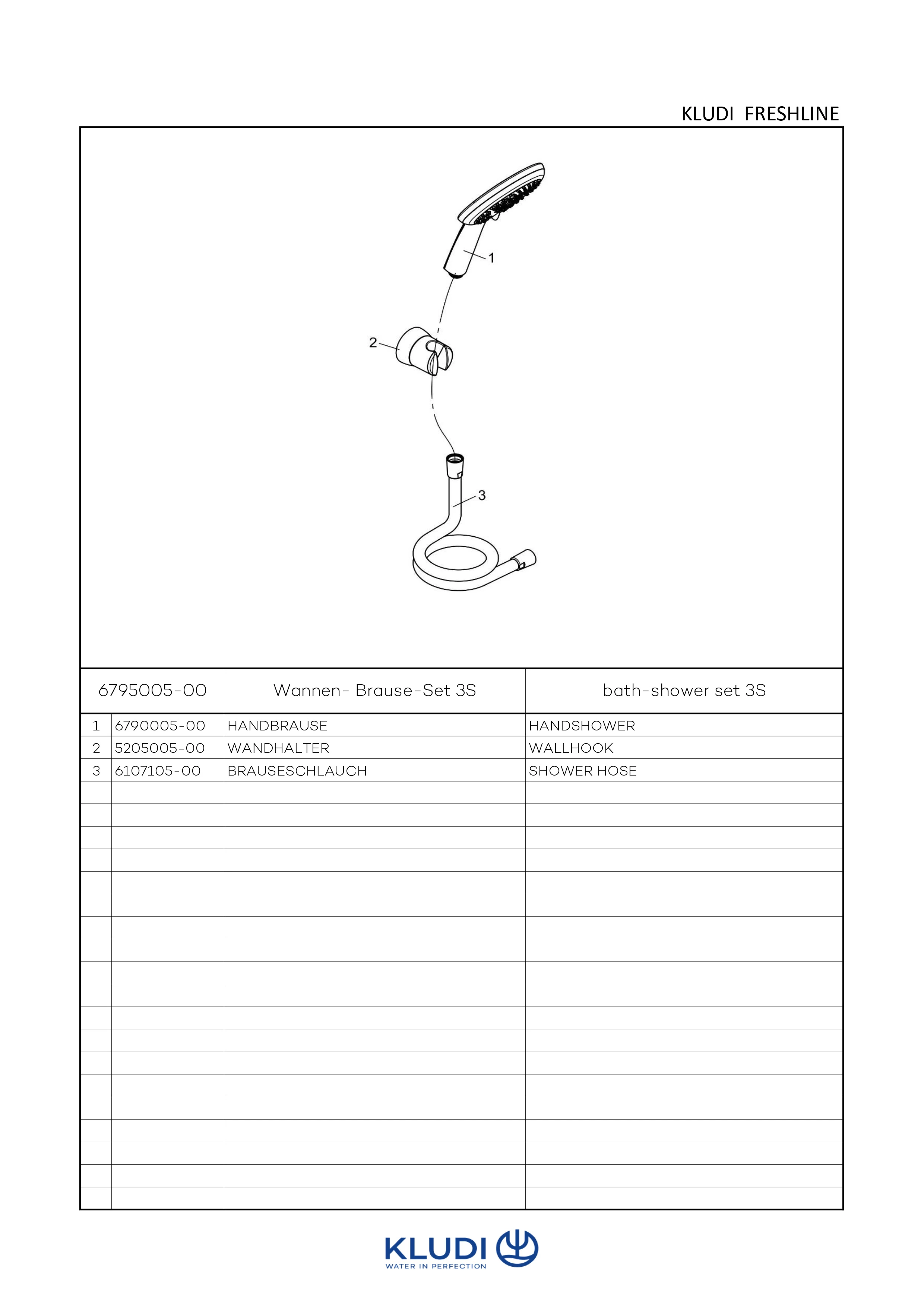 Handbrause „Freshline“ 11 l/min in chrom