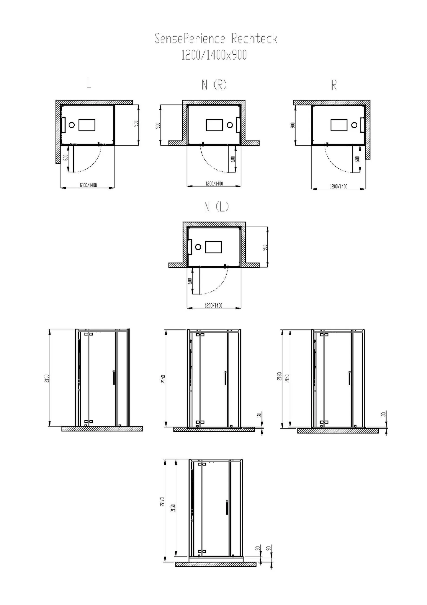 SensePerience Dampfbad mit Duschwanne SensePerience Dampfbad mit Duschwanne