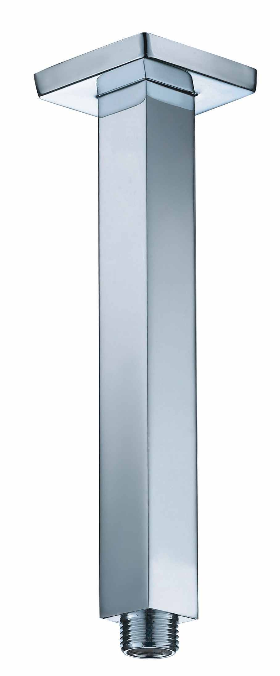 Deckenanbindung AqvaDesign - eckig - 1/2″ AG × 1/2″ AG × 200 mm - Rosette - chrom Deckenanbindung AqvaDesign - eckig - 1/2″ AG × 1/2″ AG × 200 mm - Rosette - chrom