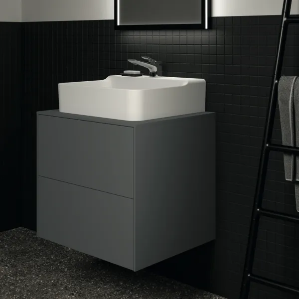 Ideal Standard Waschtischunterschrank Conca, 2 Auszüge, anthrazit Ideal Standard Waschtischunterschrank Conca, 2 Auszüge, anthrazit
