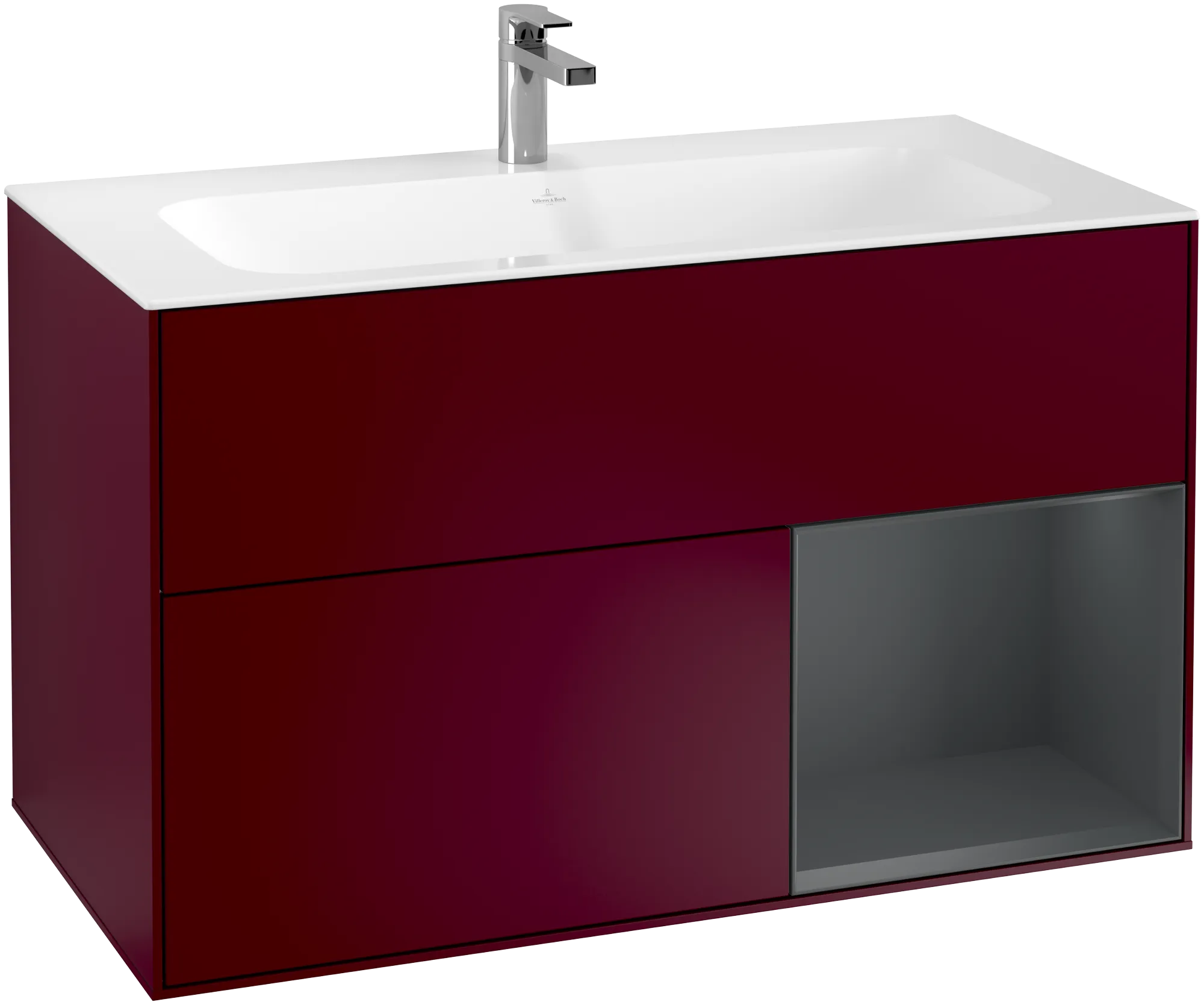 Villeroy & Boch Finion Waschbeckenunterschrank G04, 996x591x498mm, Eckig, Beleuchtung