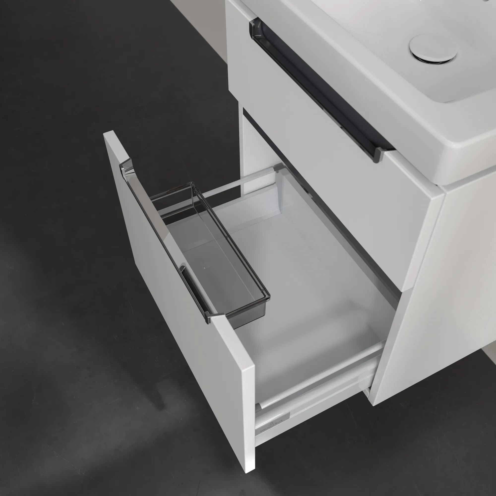 Villeroy & Boch Waschtischunterschrank „Subway 2.0“ 537 × 590 × 423 mm Weiß Matt, für Becken mittig, ohne Beleuchtung