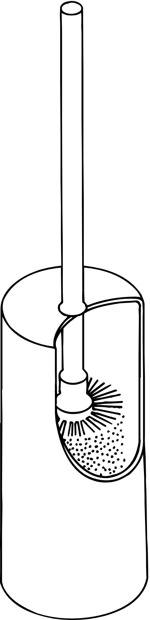 HEWI Toilettenbürstengarnitur „Serie 477“ 11 × 52 cm in Senfgelb