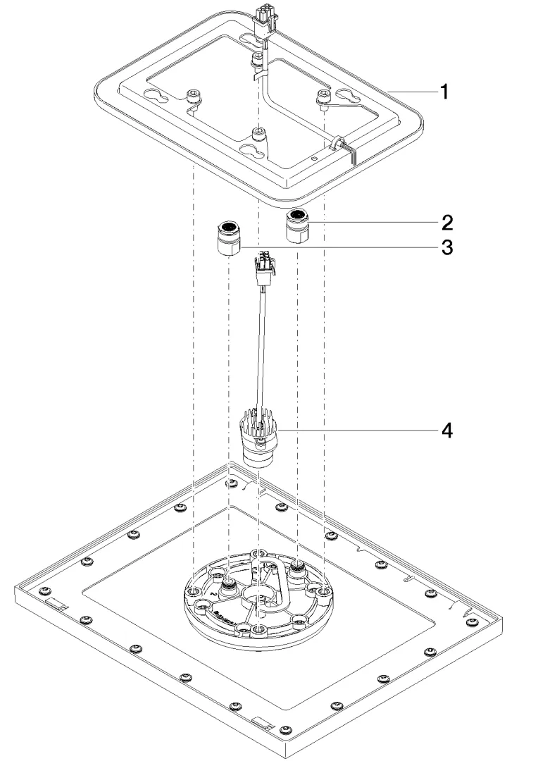 Regenbrause für Deckeneinbau mit Licht SERIENSPEZIFISCH Chrom 28044980