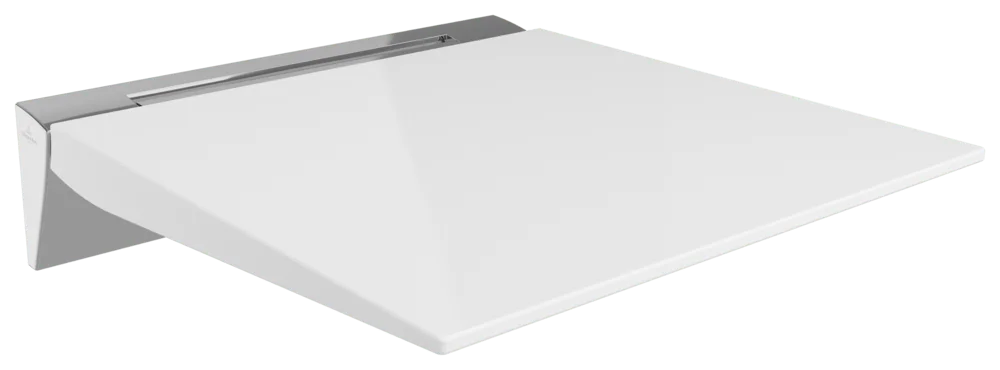 Villeroy & Boch ViCareUNIVERSAL Duschklappsitz, Aluminium, 355 x 370 mm, SoftStop, 68 Weiß