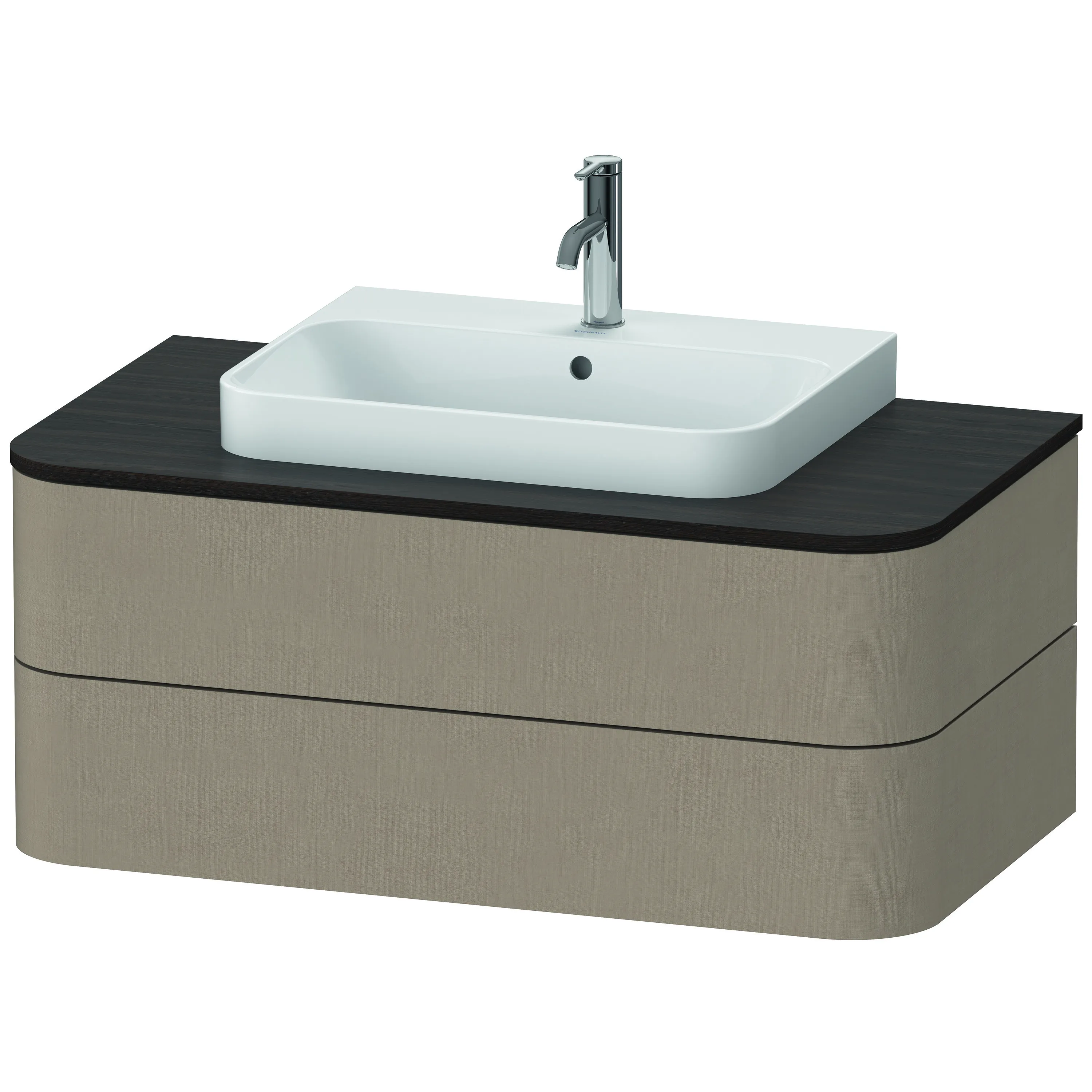 Duravit Waschtischunterschrank wandhängend „Happy D.2 Plus“ 100 × 40,8 × 55 cm Leinen Duravit Waschtischunterschrank wandhängend „Happy D.2 Plus“ 100 × 40,8 × 55 cm Leinen