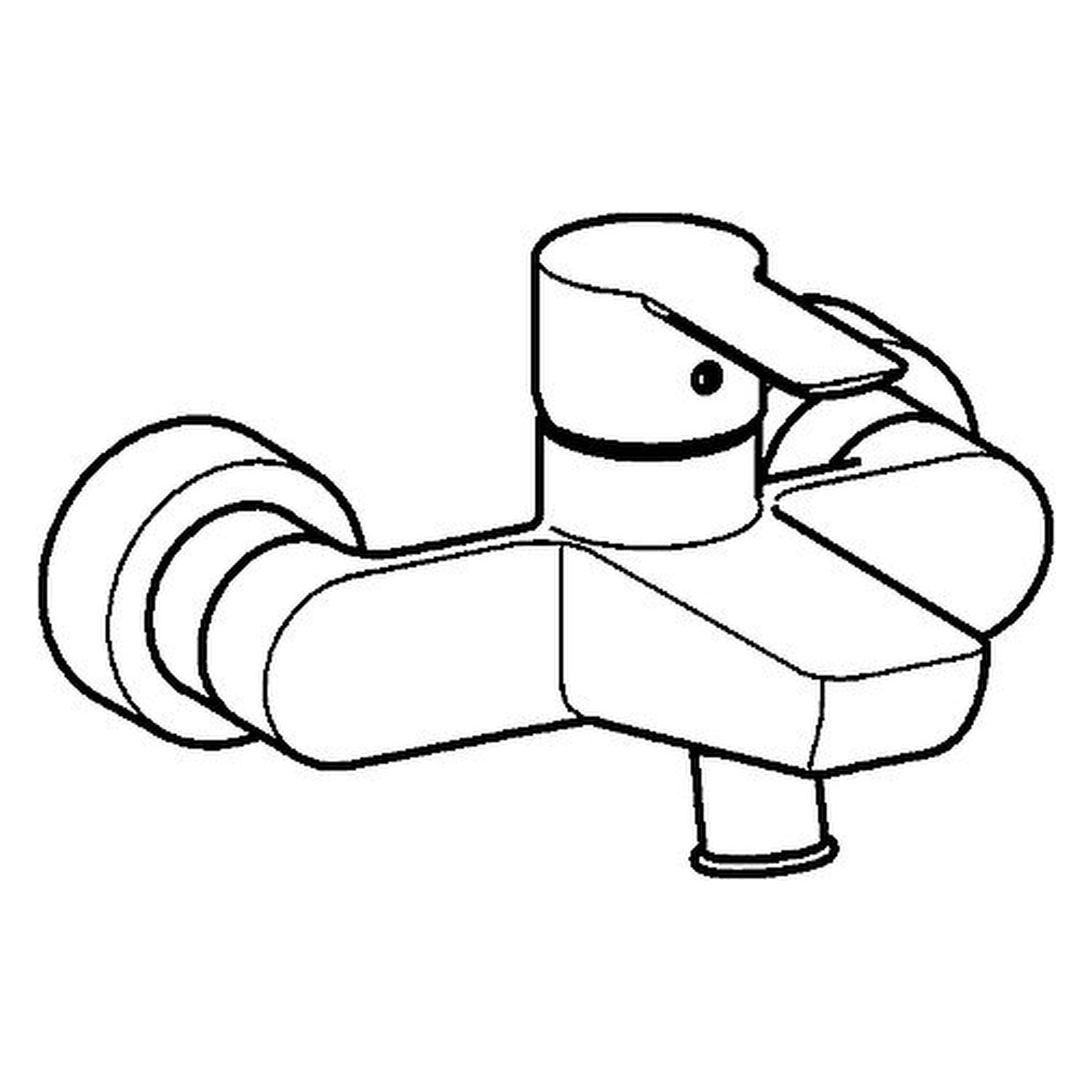 Einhand-Wannenarmatur „Ligna“ Ausladung 152 mm in Chrom Einhand-Wannenarmatur „Ligna“ Ausladung 152 mm in Chrom