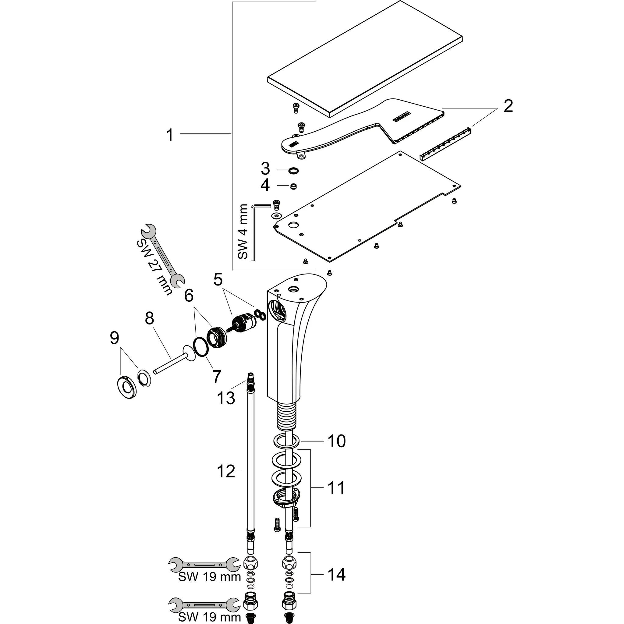Waschtischmischer 220 Axor Massaud chrom für Waschschüssel Waschtischmischer 220 Axor Massaud chrom für Waschschüssel