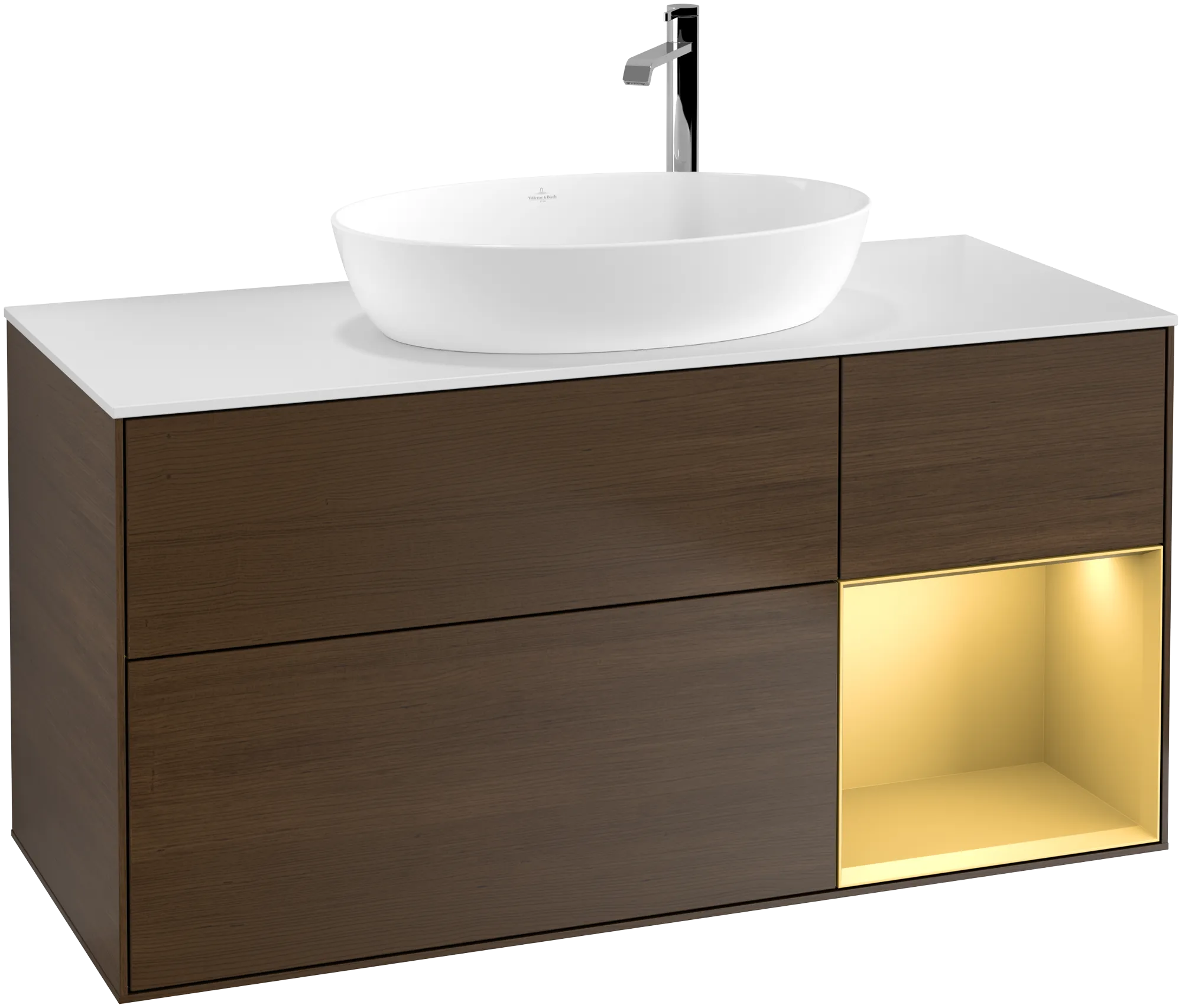 Villeroy & Boch Finion Waschbeckenunterschrank F95 1200x603x501mm mit Beleuchtung
