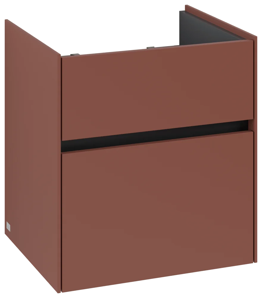 Villeroy & Boch Waschbeckenunterschrank Collaro C00700, eckig, Wine Red, 510 x 414 mm, Höhe 546 mm, mit SoftClosing und integrierten Aluminiumgriffen