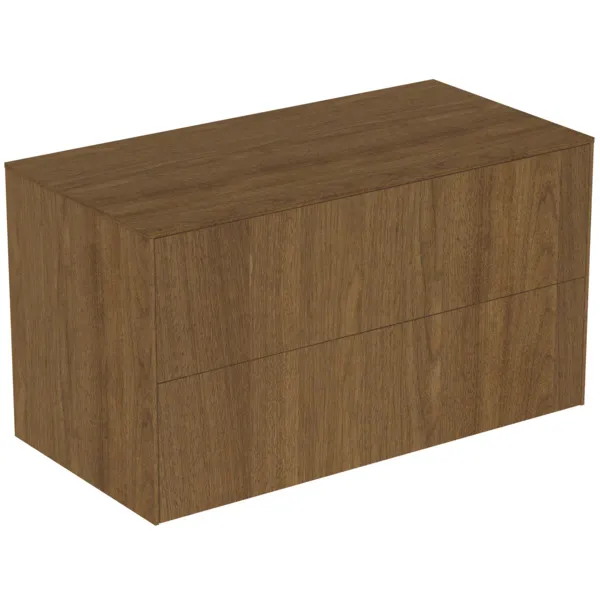 Ideal Standard Waschtischunterschrank „Conca“ 100,2 × 55 × 50,5 cm Walnuss dunkel Furnier Ideal Standard Waschtischunterschrank „Conca“ 100,2 × 55 × 50,5 cm Walnuss dunkel Furnier